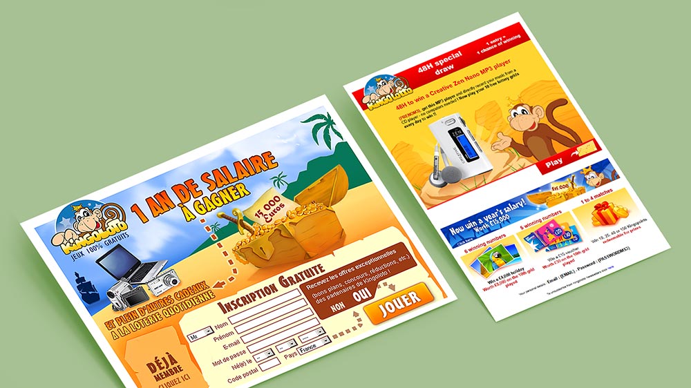 Minisite de recrutement Kingoloto - Newsletter / e-mailing