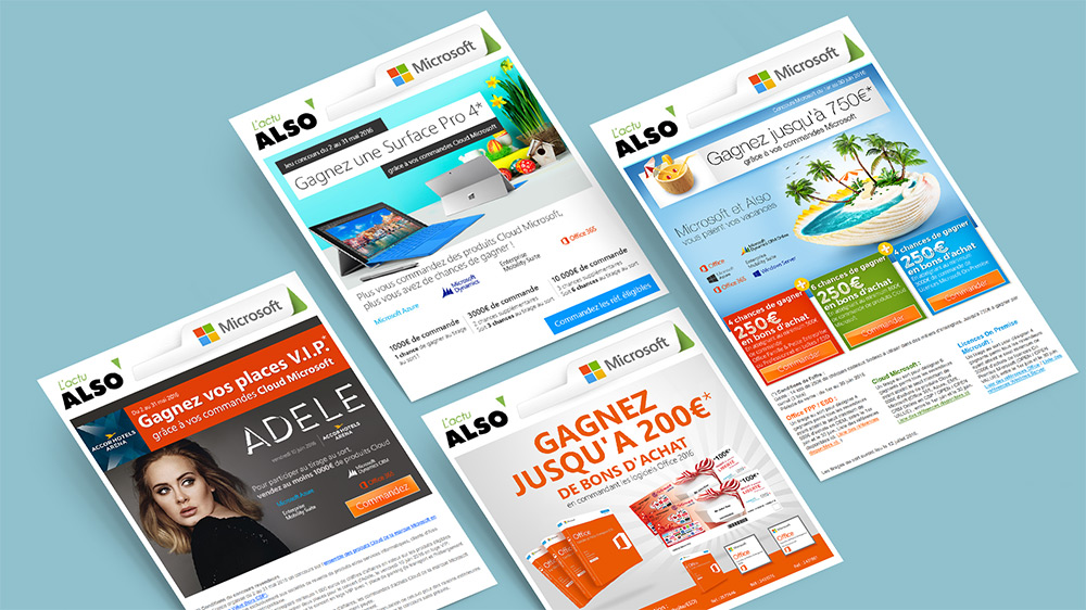 Emailings réalisé pour Microsoft
