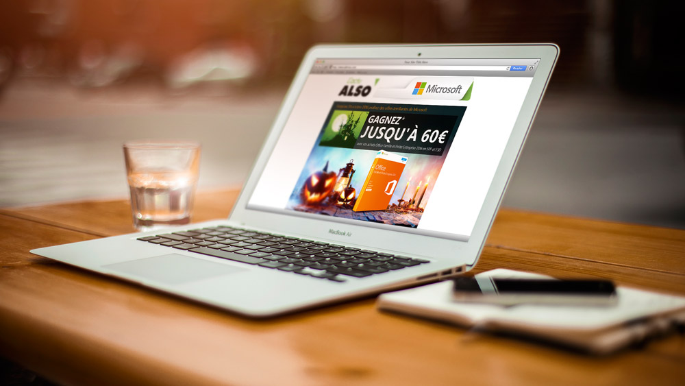 Emailings Halloween mis en situation pour Microsoft